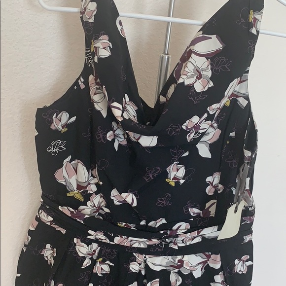 Black Dress with Purple Flowers - Picture 3 of 6